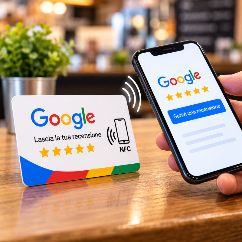 Card NFC per recensioni Google